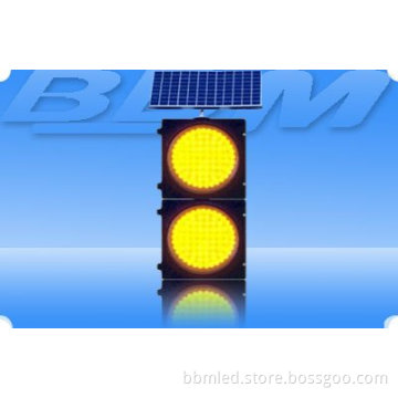 12" Solar Warning LED Traffic Light (SG300-3-15B)